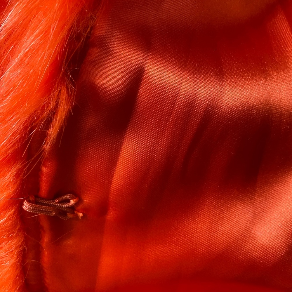 ASOS Women’s Orange Faux Fur Jacket Size 8 US / Size 12 UK - Picture 6 of 8